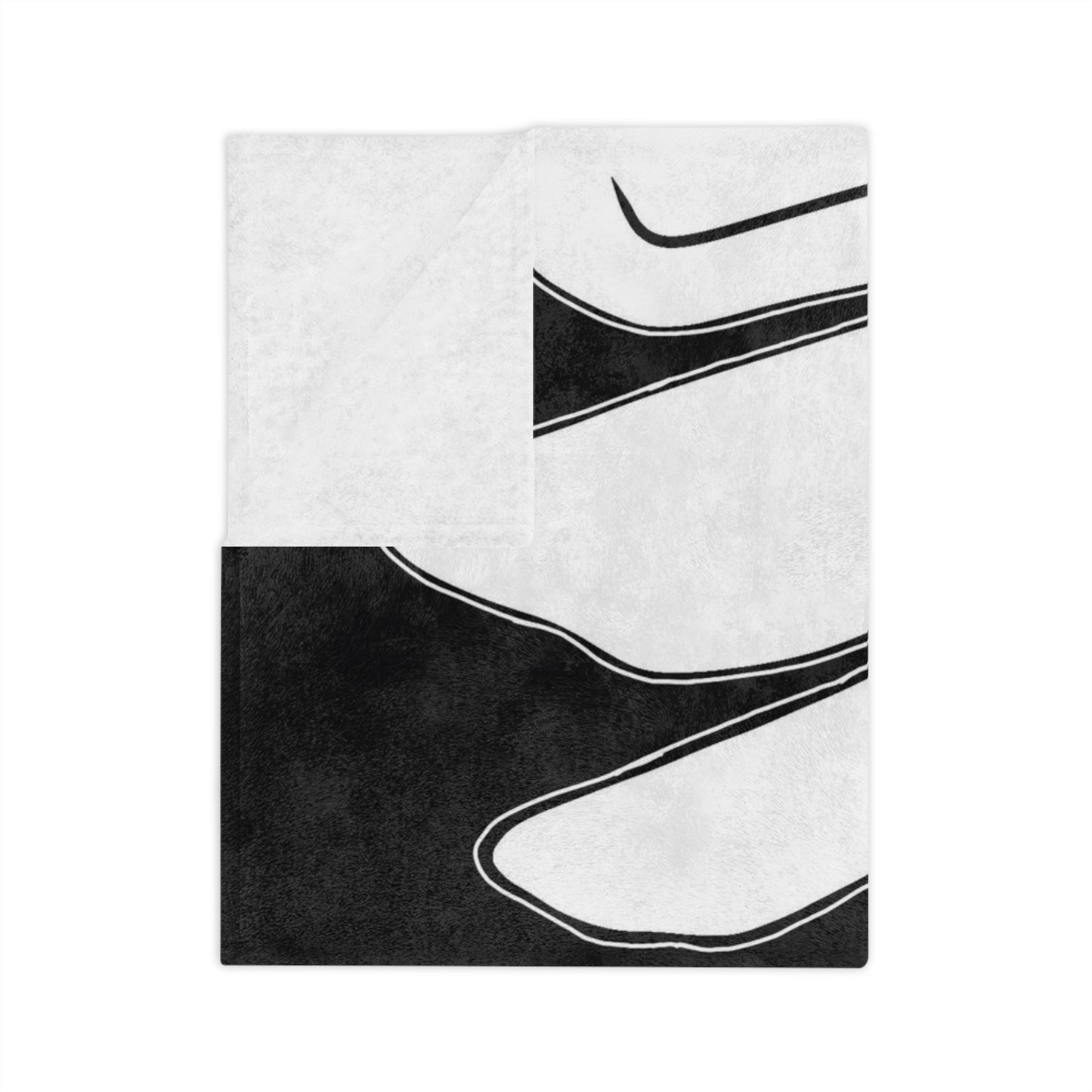 Velveteen Minky Blanket - B&W Bee Flower Design