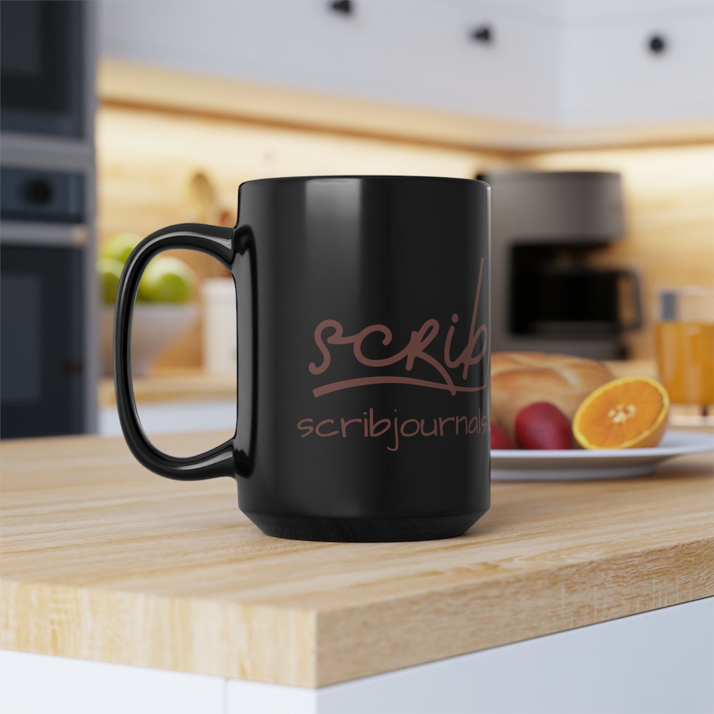 Black Mug, 15oz - Original Scrib Logo