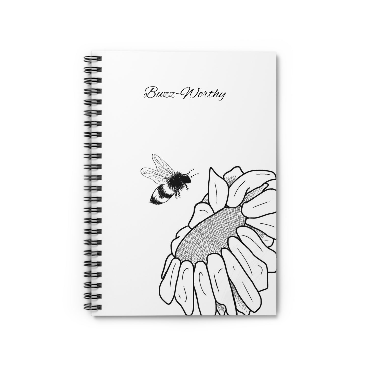 Spiral Notebook White Corner Bee - Ruled Line