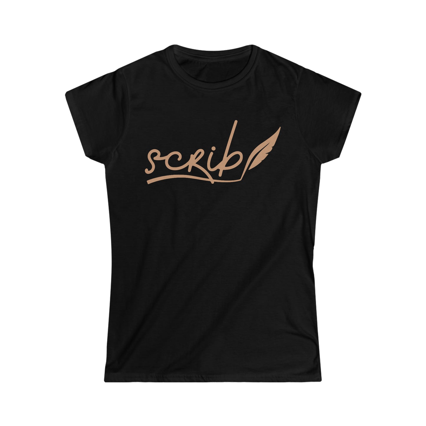 Women's Softstyle Tee - Scrib Logo (Caramel)