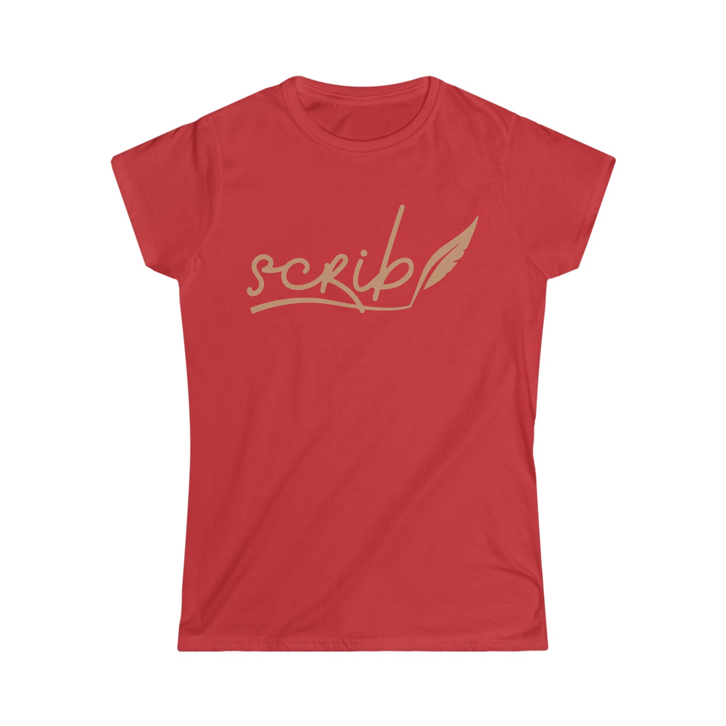 Women's Softstyle Tee - Scrib Logo (Caramel)