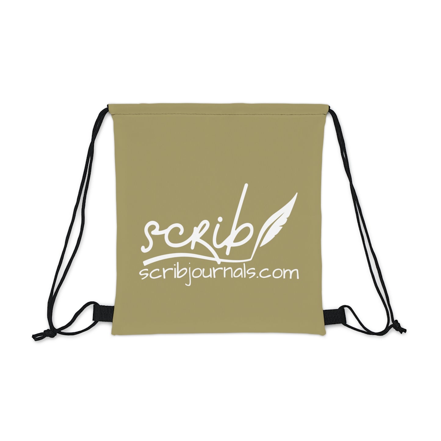 Outdoor Drawstring Bag - (Pastel Olive) Scrib Logo